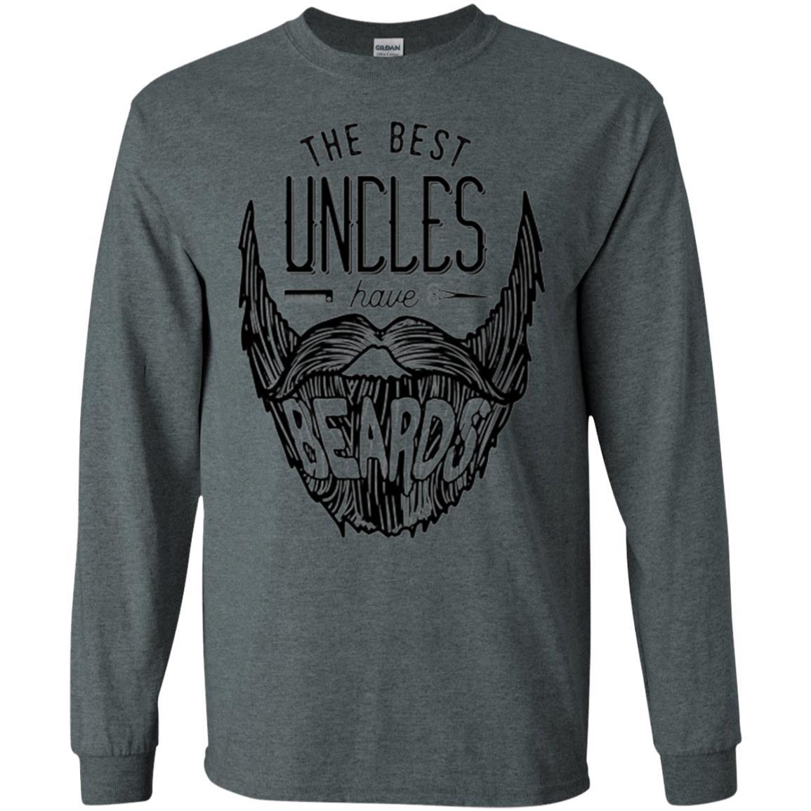 Funny Uncle T-shirt The Best Uncles Have Beards Dark Heather