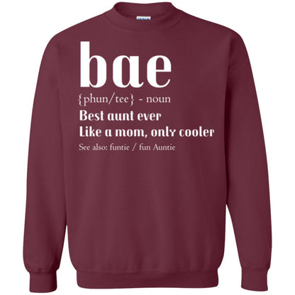 Aunt T-shirt Bae Best Aunt Ever Maroon
