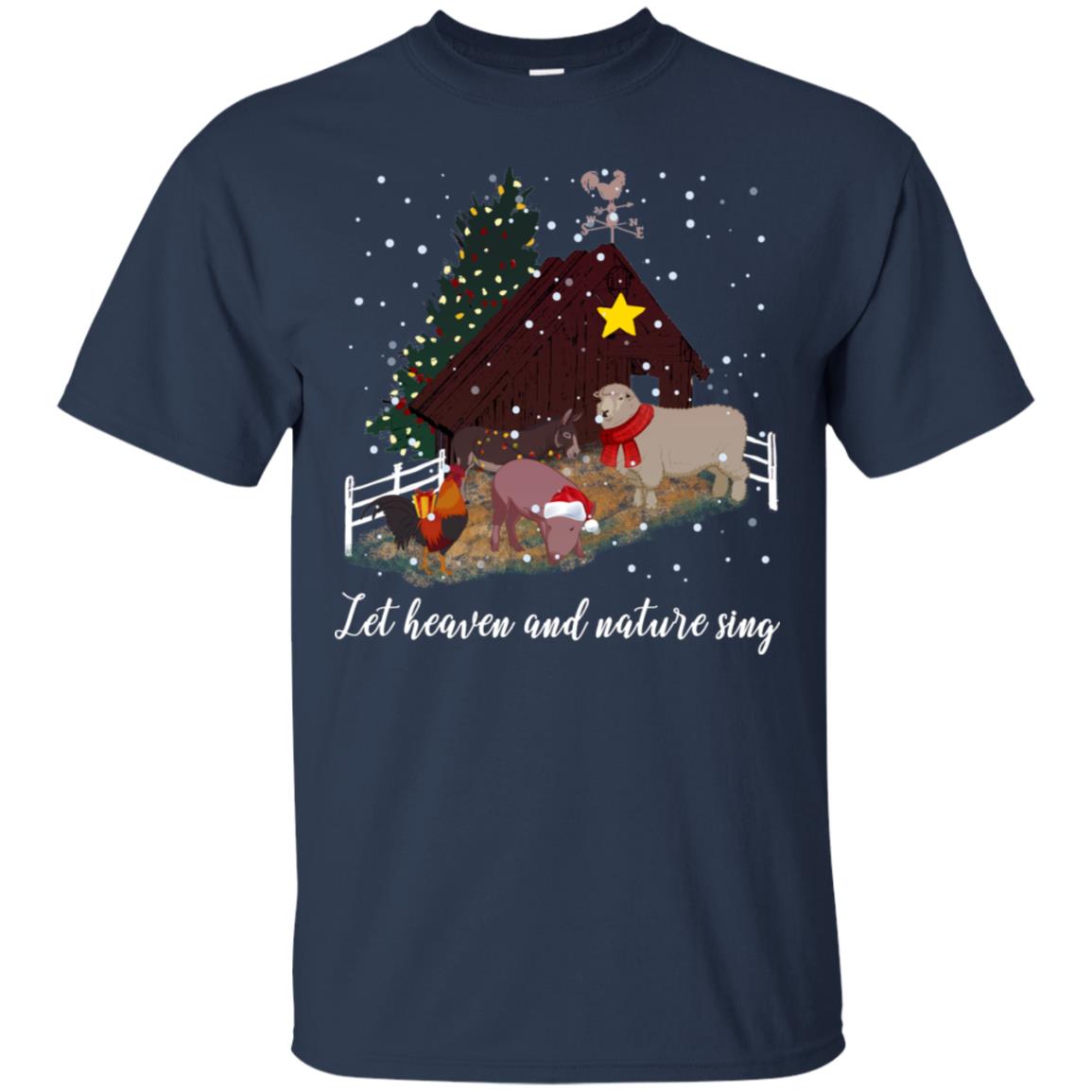 Let Heaven And Nature Sing X-mas Gift Shirt Navy