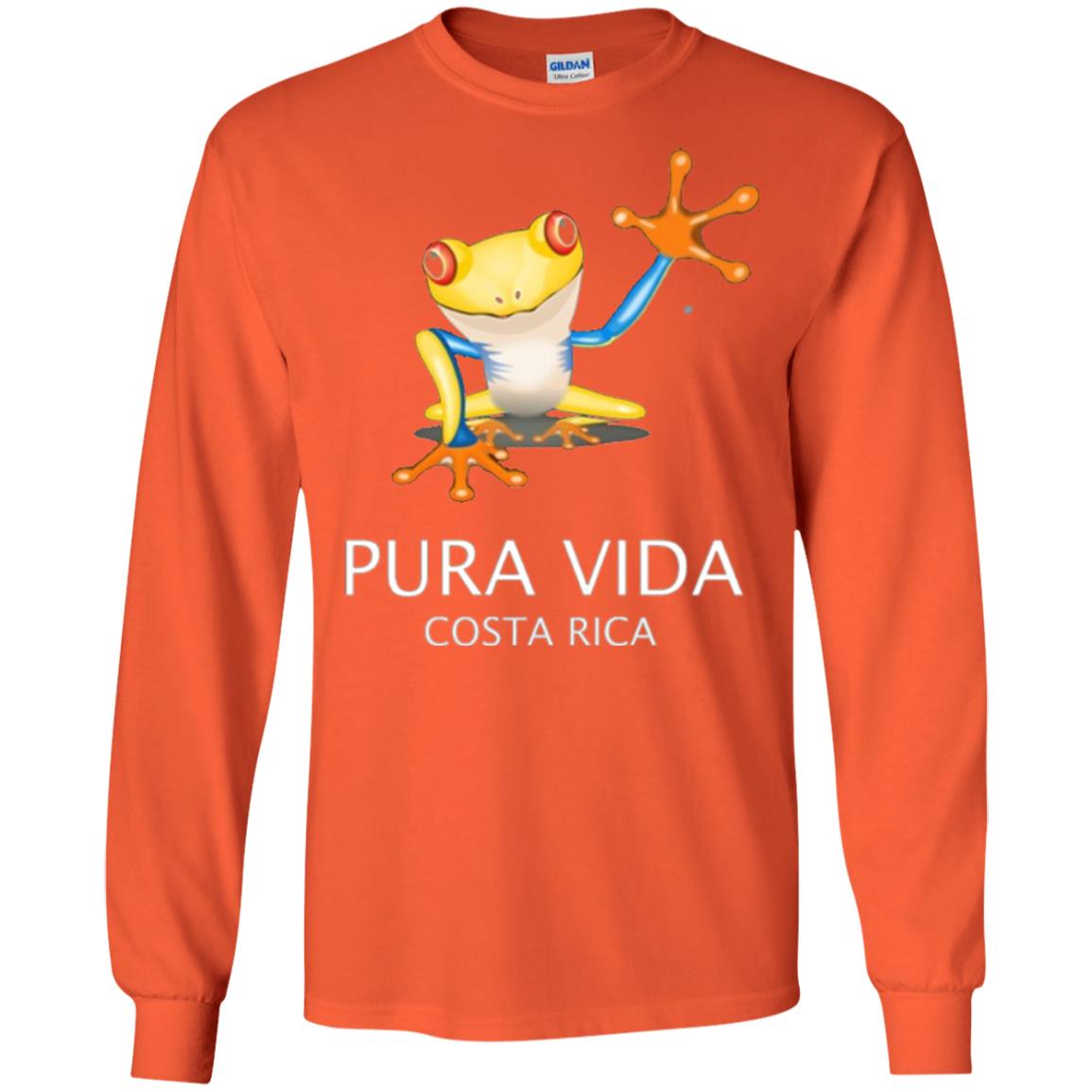 Tree Frog T-shirt Pura Vida Costa Rica T-shirt Orange