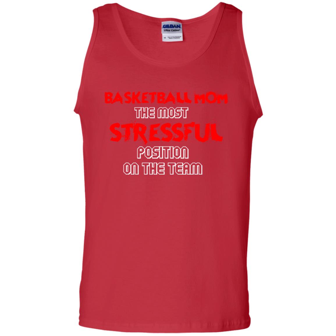 Basketball Mom T-shirt The Most Stressful Position On The Team Red