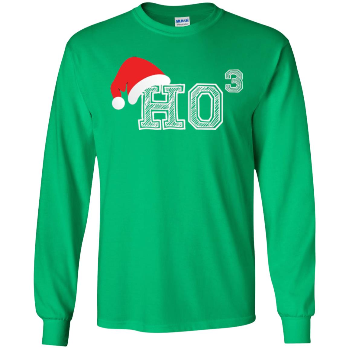 Christmas T Shirt Ho Ho Ho X 3 Third Power Irish Green