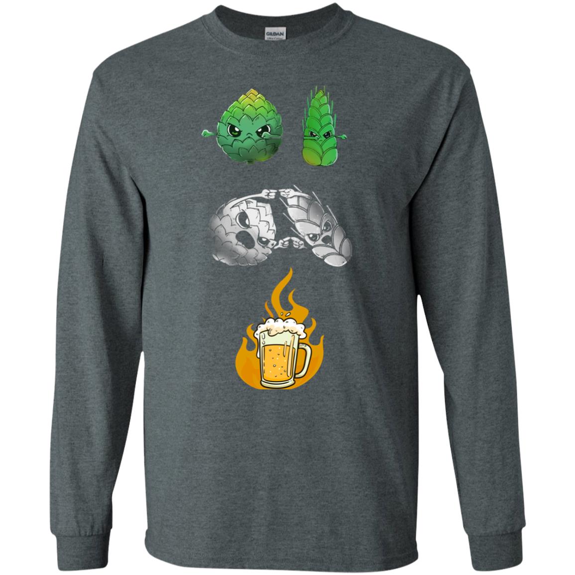 Beer Lover T-shirt Beer Fusion Flags Dark Heather