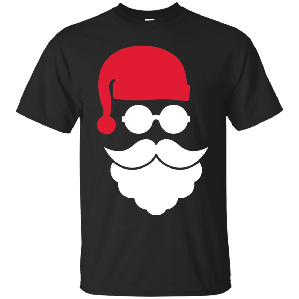 Christmas Shirt Santa Claus Face Black