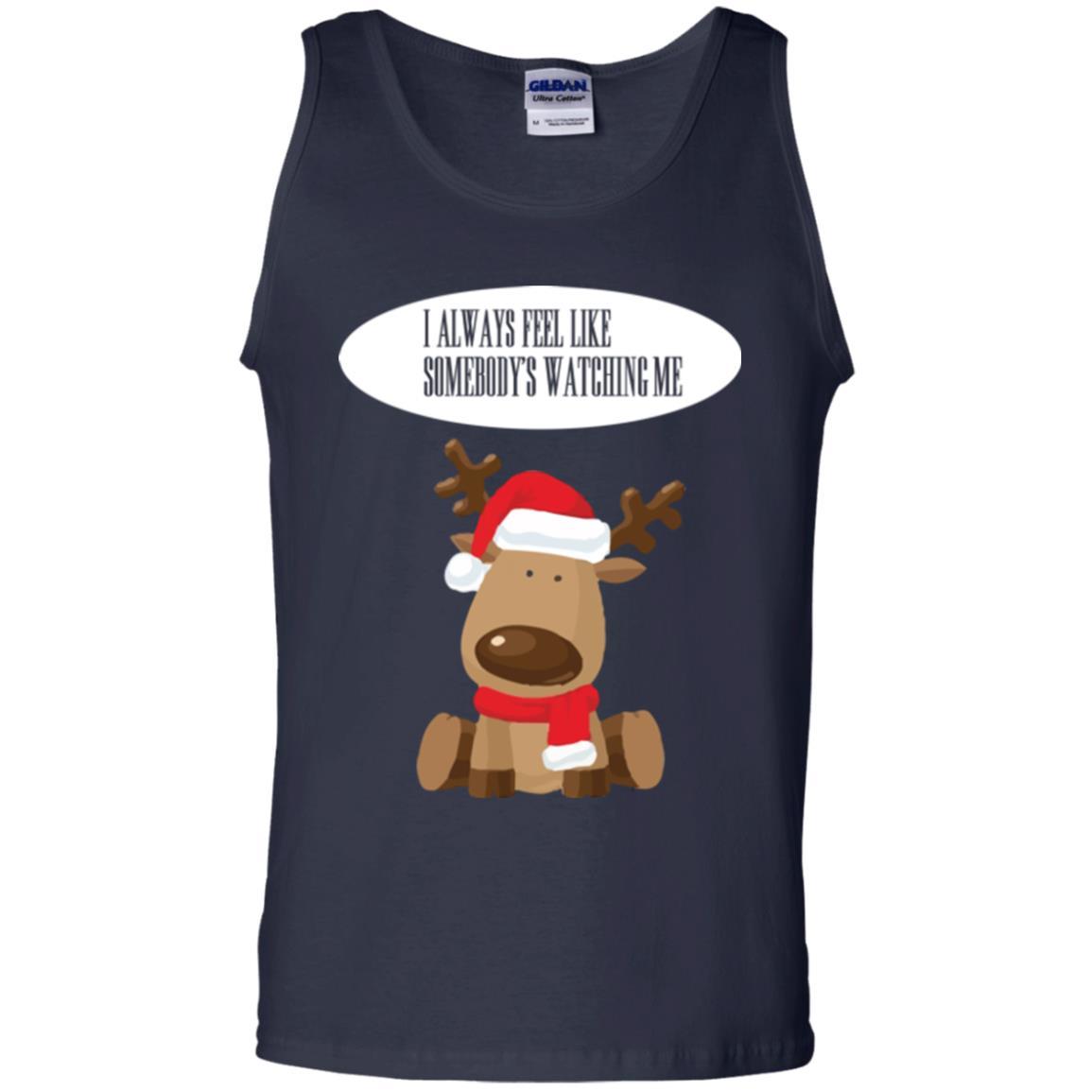 Christmas T-shirt I Always Feel Like Somebody's Watching Me Navy