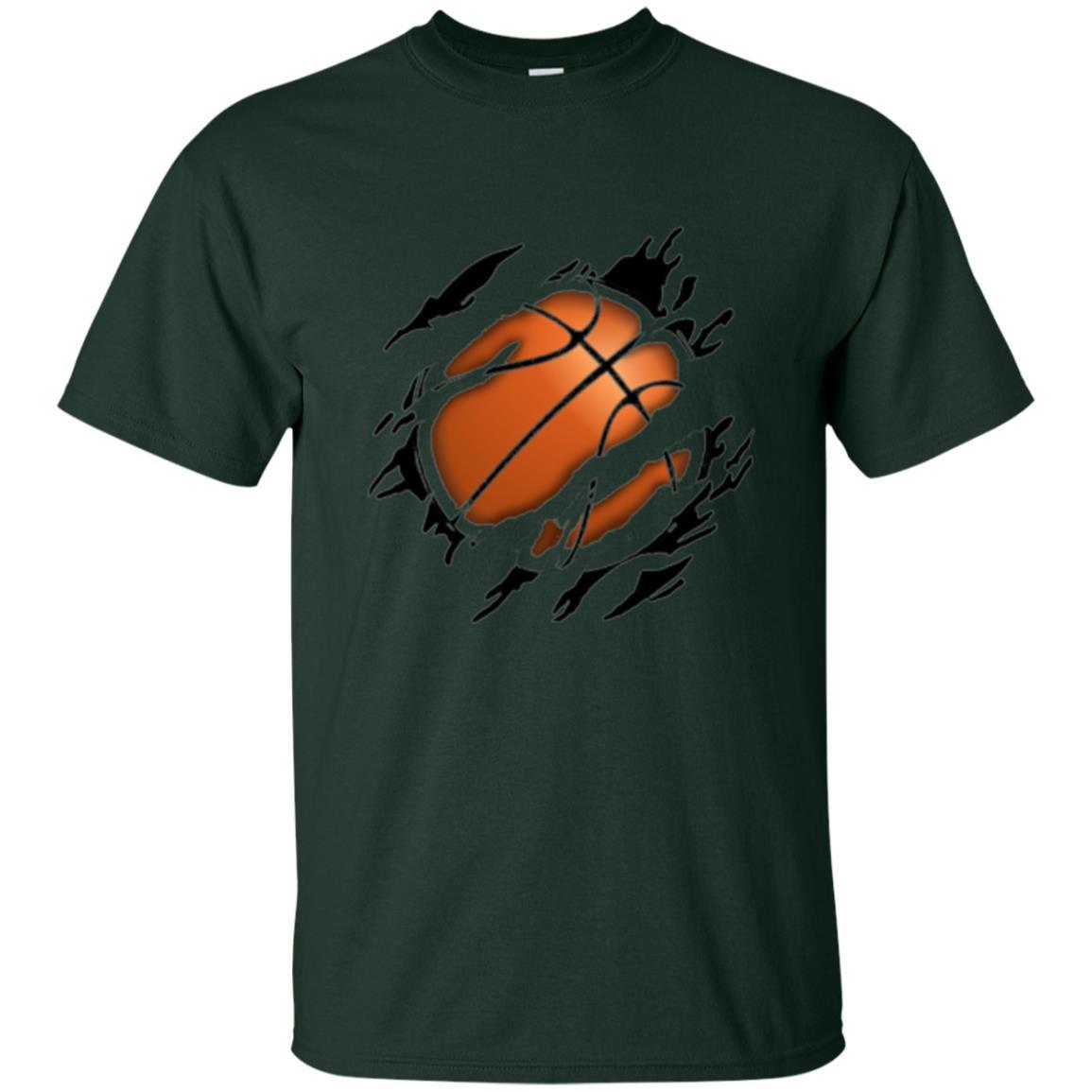 Basketball Lover T-shirt Basketball In Me Forest Green