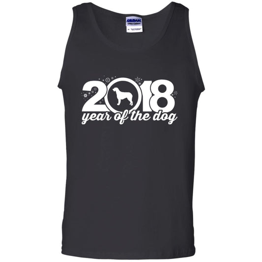 Irish Wolfhound Lover T-shirt 2018 Year Of The Dog New Year Black