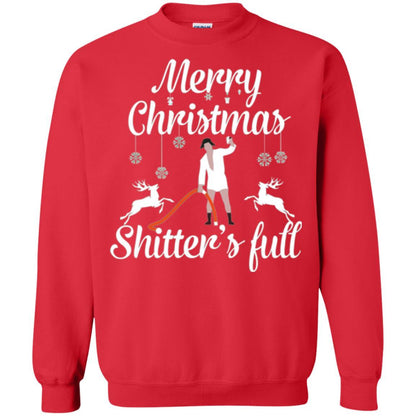 Christmas T-shirt Reindeer Merry Christmas Shitter's Full Red