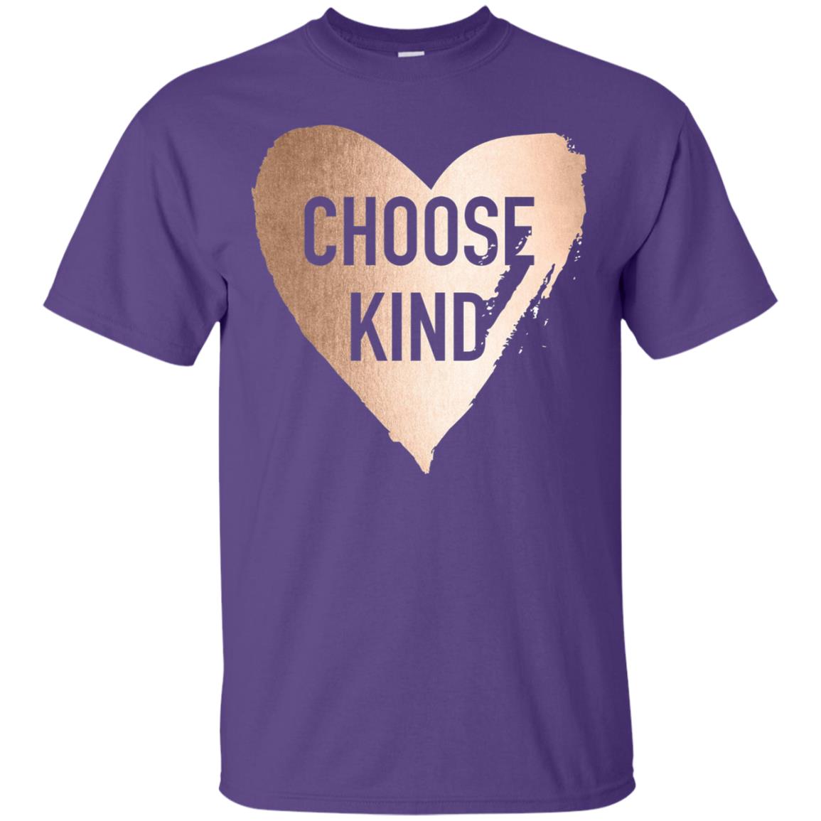 Choose Kind Anti Bullying Rose Gold T-shirt Purple