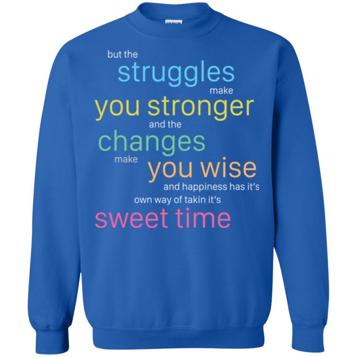 But The Struggles Make You Stronger And The Changes Make You Wise And Happiness T-shrit Royal