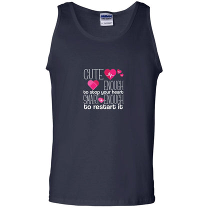 Cute Enough To Stop Your Heart Smart Enough To Restart It Nursing Student Navy
