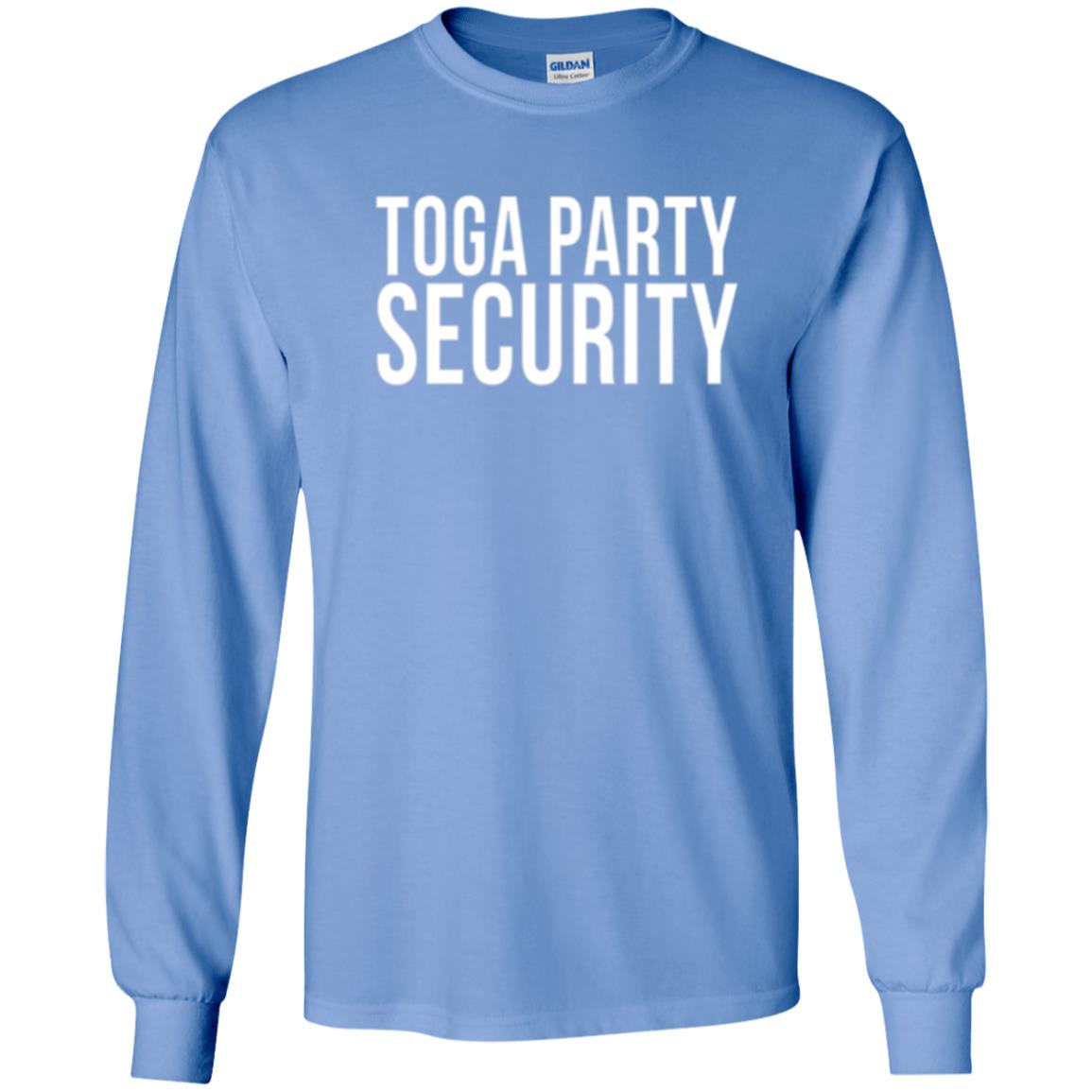Toga Party Security T-shirt Carolina Blue