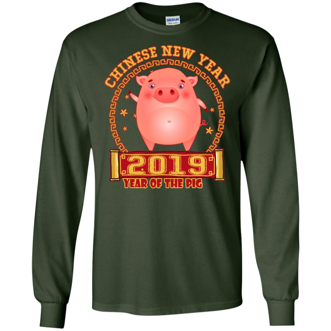 Chinese New Year Year 2019 Of The Pig Shirt Forest Green
