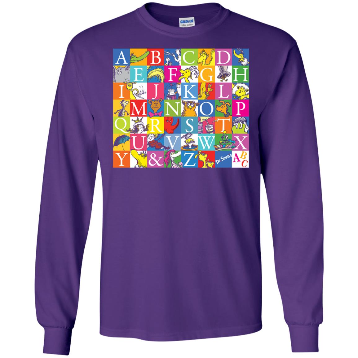 Dr. Seuss A To Z Gift Shirt For Funny Man Purple