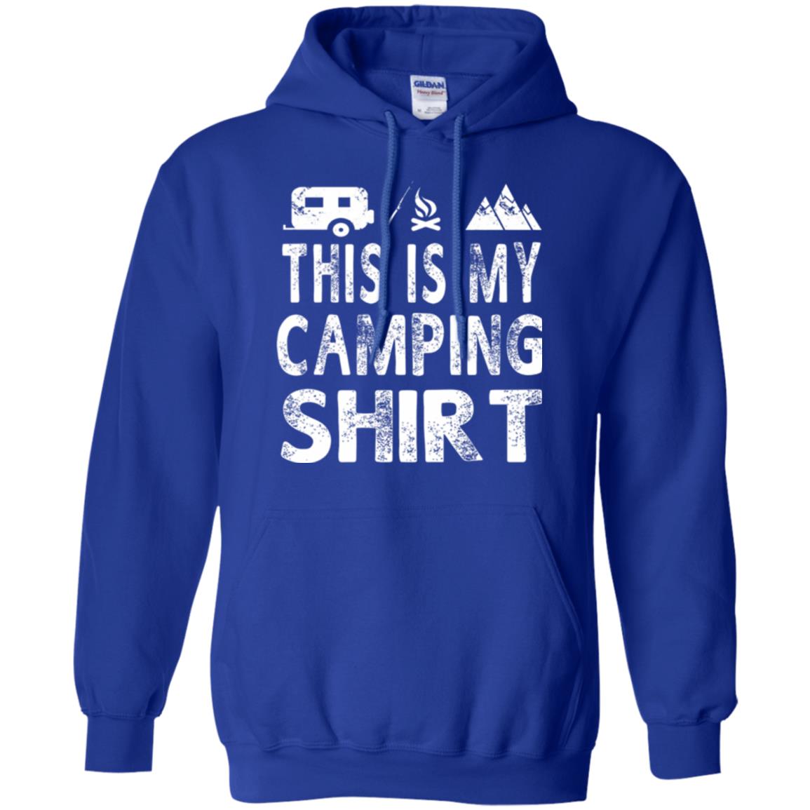 Funny Camper Gift T-shirt This Is My Camping Shirt Royal
