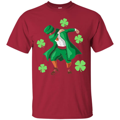 Funny Dabbing Leprechaun St. Patricks Day T-shirt Cardinal