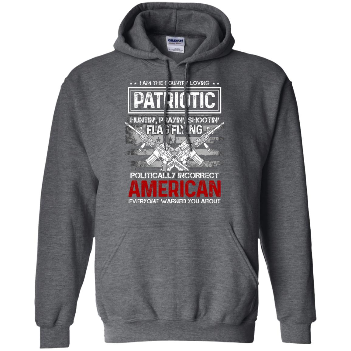 Politically Incorrect American Everyone Warned You About Military Shirt Dark Heather