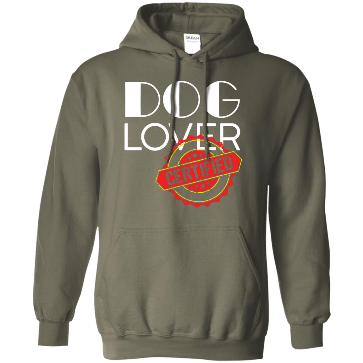 Dog Lover T-shirt Certified Military Green