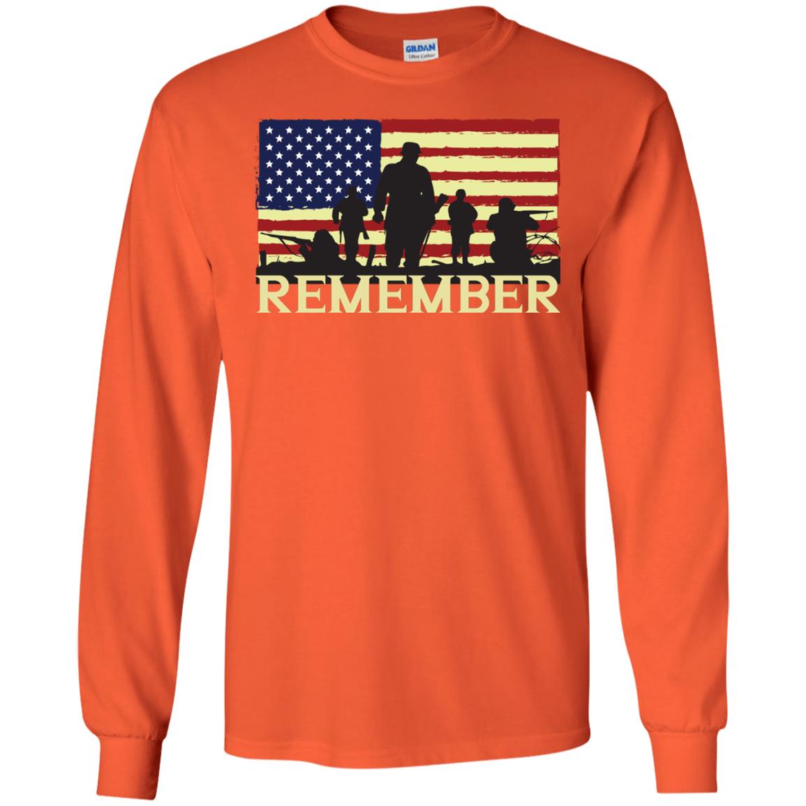 Military Of United States Memorial Day Shirt Orange