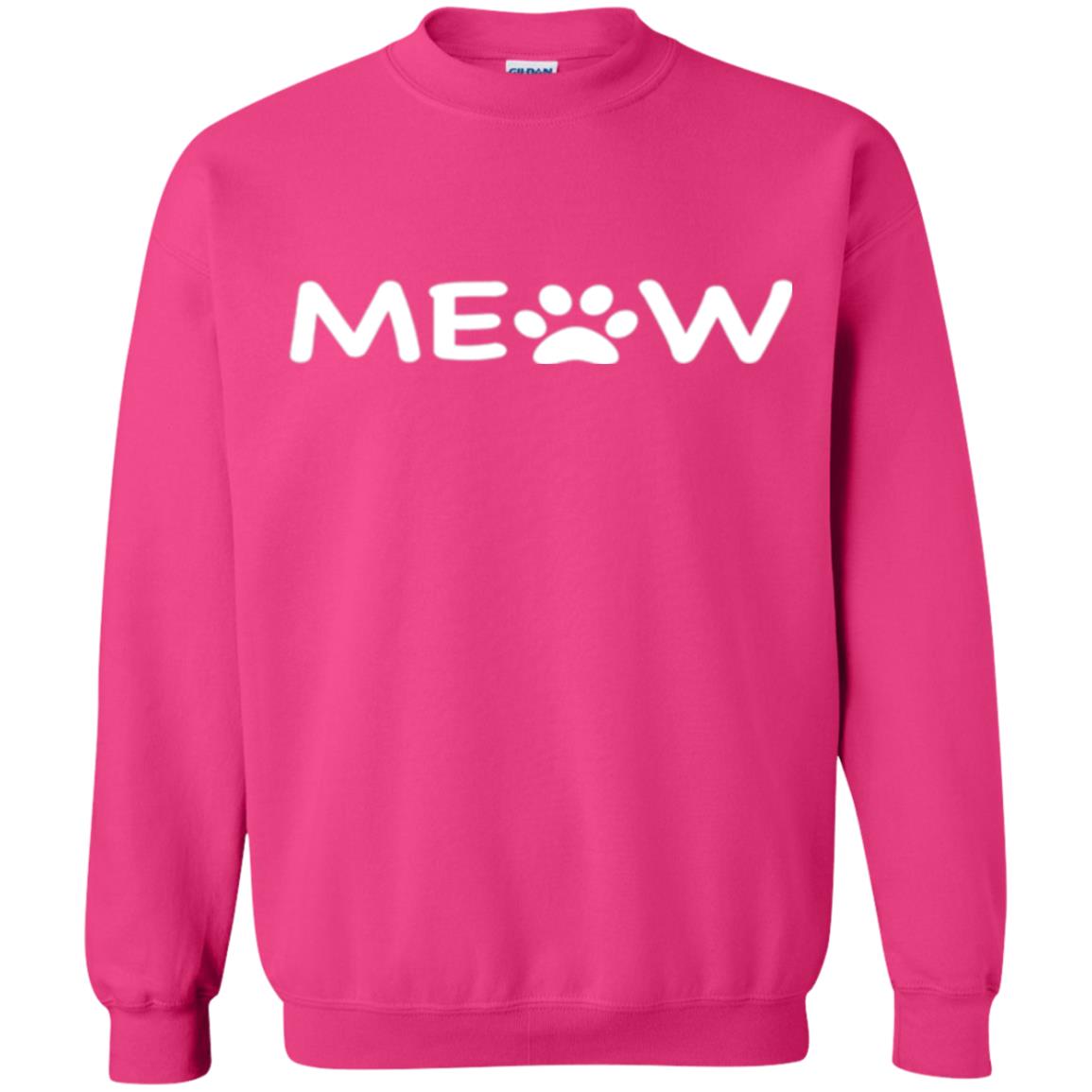 Cat Lovers T-shirt Meow Kitten Paw Heliconia