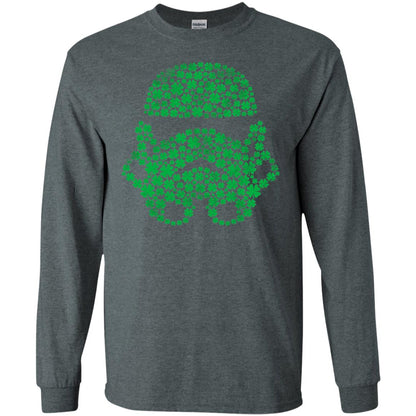 Stormtrooper Clovers St. Patrick_s Graphic T-shirt Dark Heather