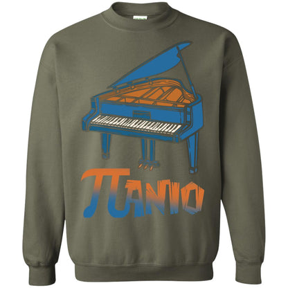 Pi Day T-shirt Funny Piano Lover Military Green