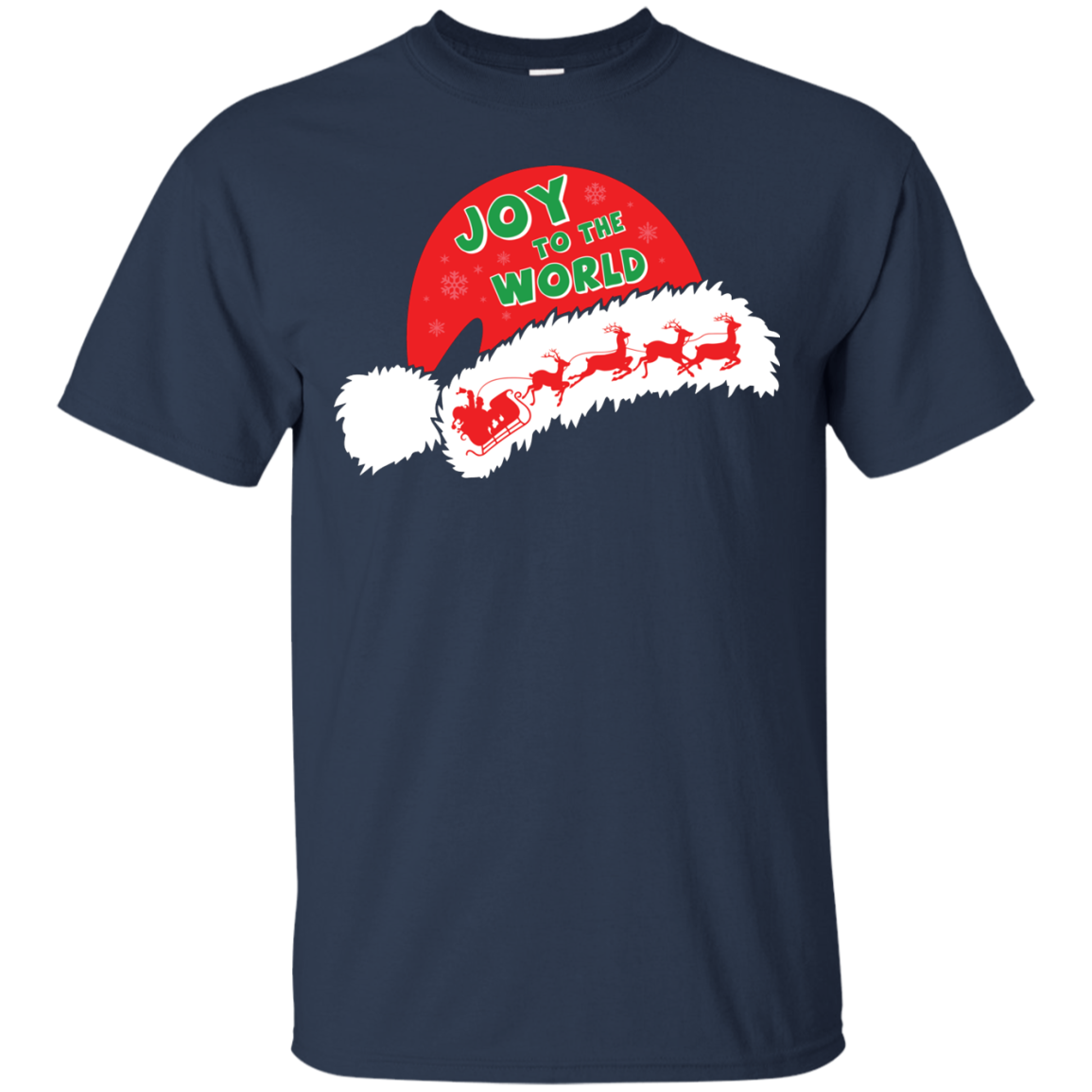 Christmas T-shirt Joy To The World Navy