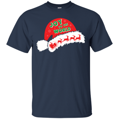 Christmas T-shirt Joy To The World Navy