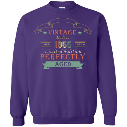 Vintage Made In Old 1965 Original Limited Edition Perfectly Aged 53th Birthday T-shirt Purple