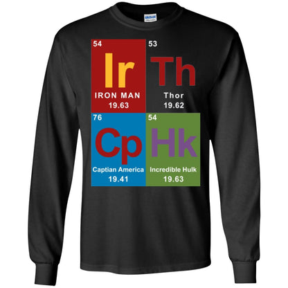 Marvel Avengers Periodic Table Elements T-shirt Black
