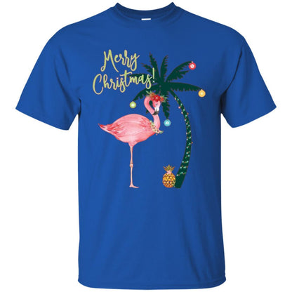 Christmas T-shirt Flamingo Merry Christmas Royal
