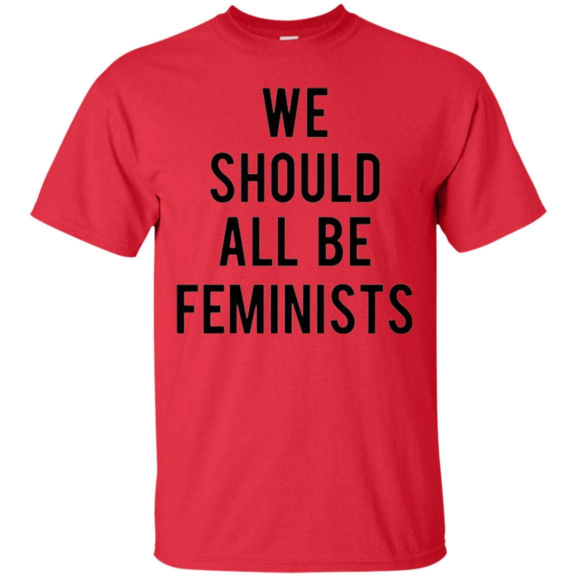 Human_s Right T-shirt We Should All Be Feminists Red