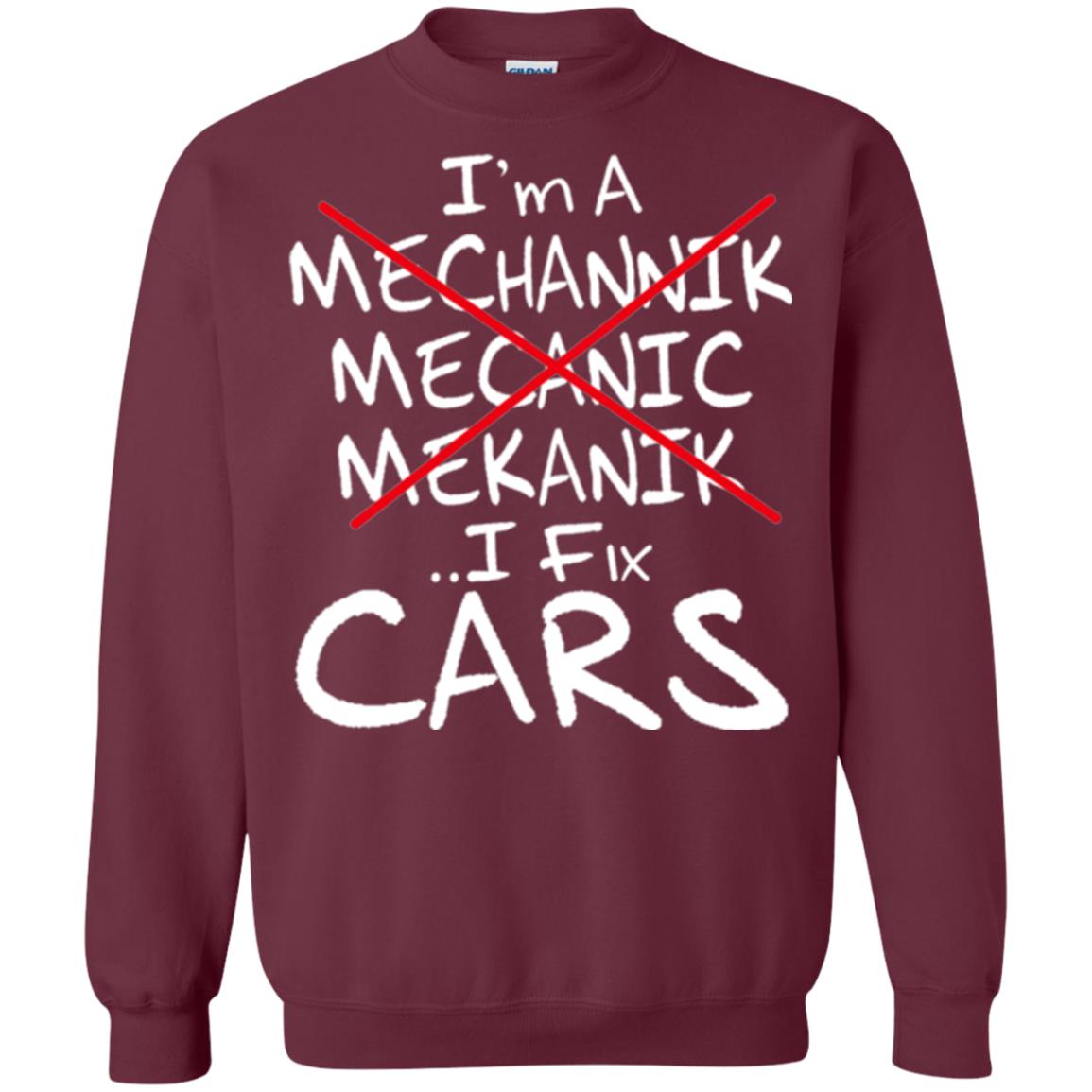 Mechanic T-shirt I Fix Cars Maroon