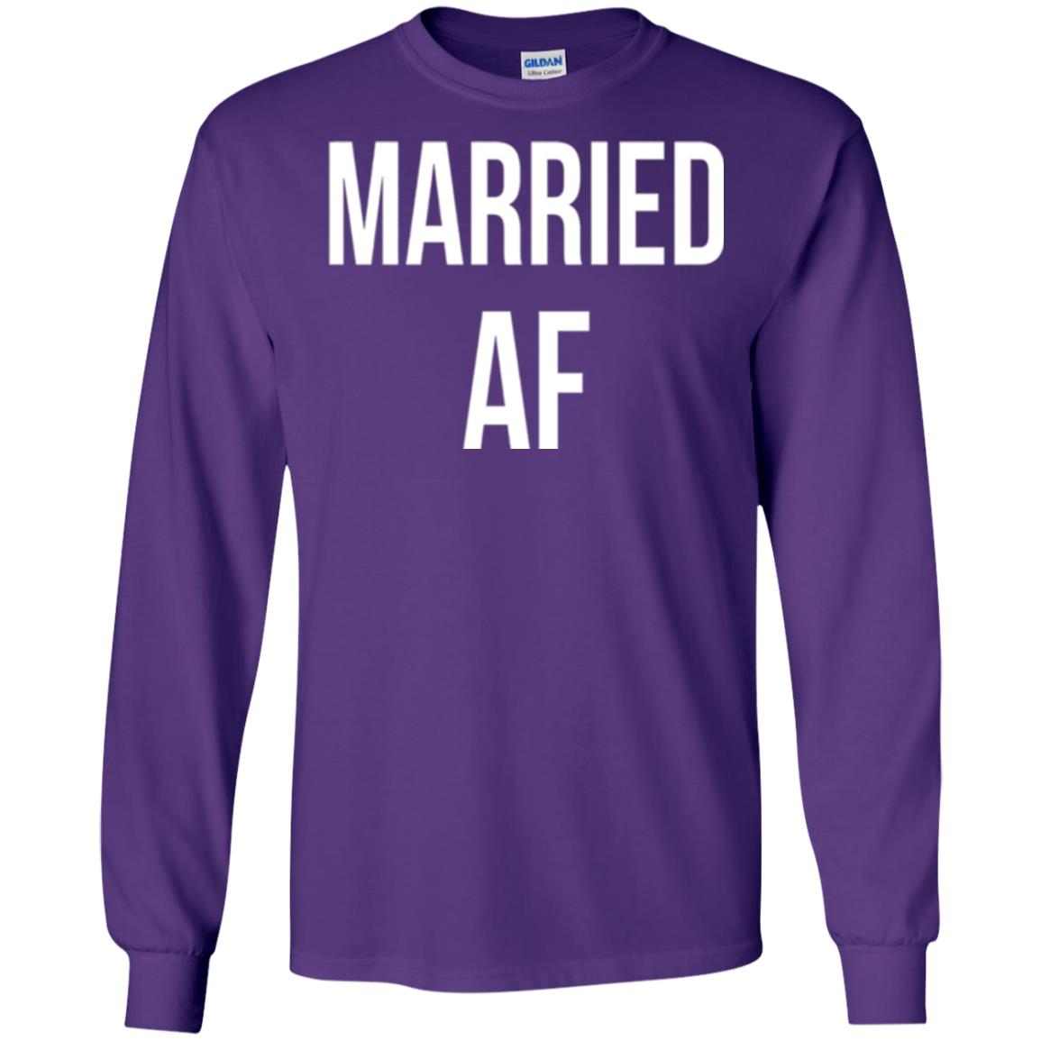 Married Af Funny T-shirt Purple