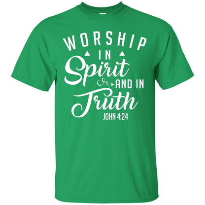 Christian T-shirt Worship In Spirit And In Truth Irish Green