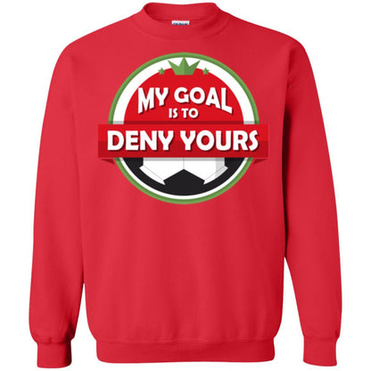 Soccer Christmas T-shirt My Goal Is To Deny Yours Red