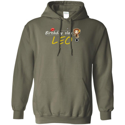 Cute Leo Girl Birthday Lip Slay T-shirt Military Green