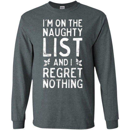 Christmas T-shirt I_m On The Naughty List Dark Heather