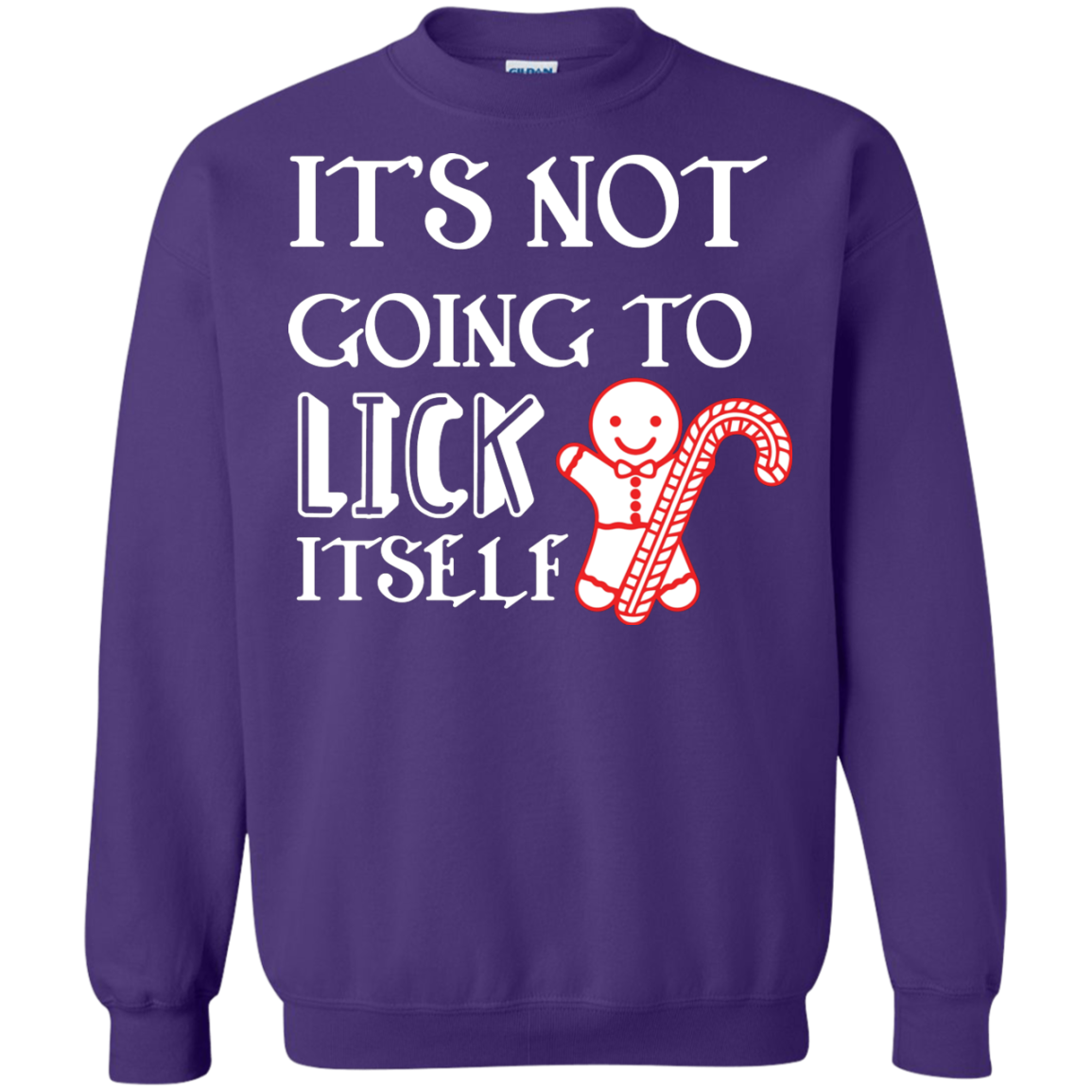 Christmas T-Shirt It's Not Going To Lick Itself Purple