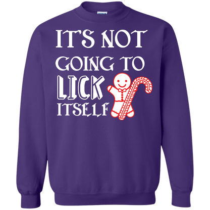 Christmas T-Shirt It's Not Going To Lick Itself Purple