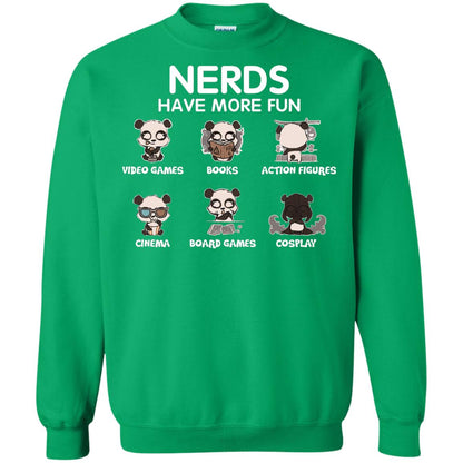 Nerds Have More Fun Video Games Books Action Figures Shirts Irish Green