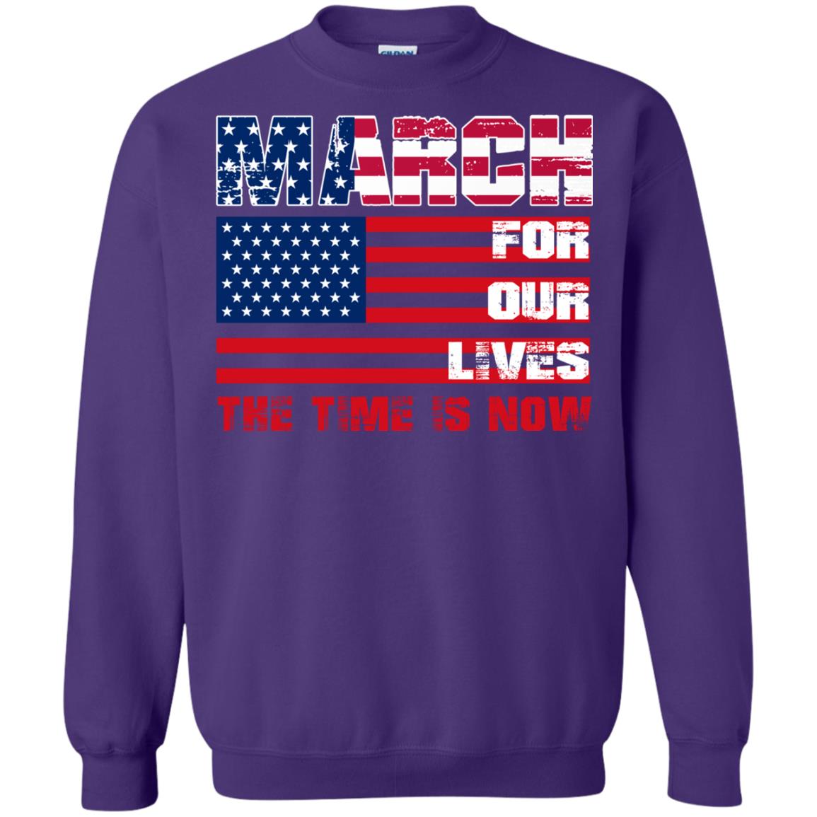 March For Our Lives The Time Is Now Gun Controls T-shirt Purple