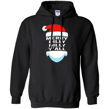 Christmas T-shirt Dilly Dilly Yall Santa Hat Christmas T-shirt Black
