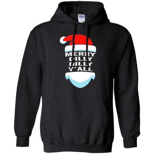 Christmas T-shirt Dilly Dilly Yall Santa Hat Christmas T-shirt Black