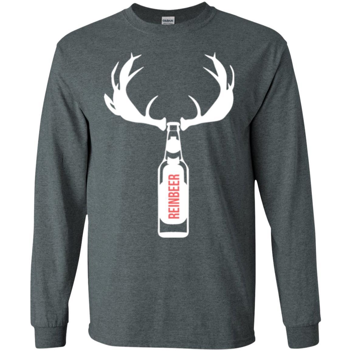 Christmas T-shirt Funny Christmas Reinbeer Dark Heather