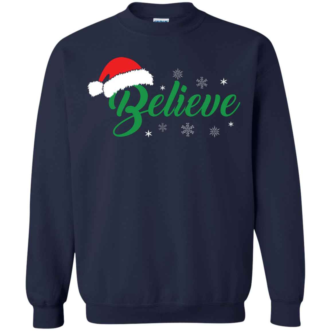Christmas T-Shirt Believe In Santa Navy