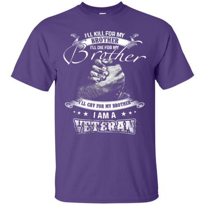 Veteran T-shirt I Am A Veteran Purple