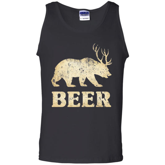 Beer T-shirt Vintage Bear Deer Black