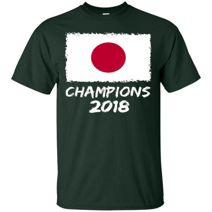 Football Lover T-shirt Japan Champions 2018 T-shirt Forest Green