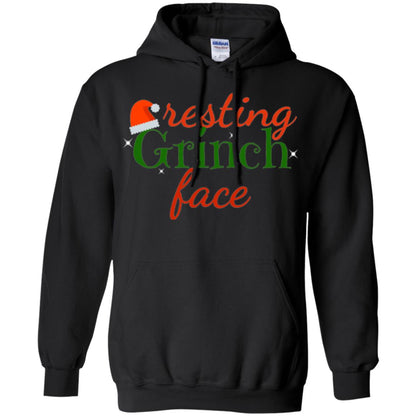 Funny Christmas T-shirt Resting Grinch Face Black